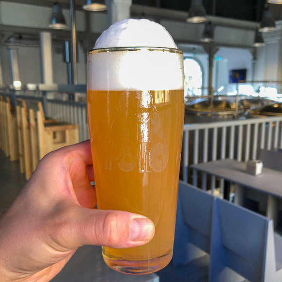 Medium Omnipollo Pint Gold Rim Glass