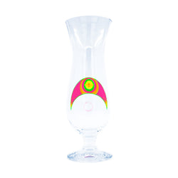 Milkshake hurricane glass pink
